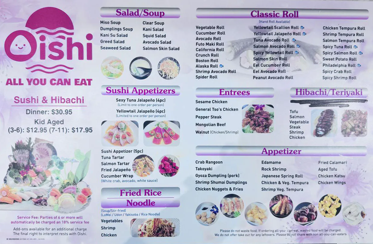 Restaurant menu 1, detailed description provided below